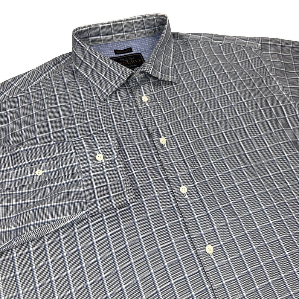 Jos A.‎ Bank Reserve Shirt Men's XL Blue 100% Egyptian Cotton Traditional Fit
